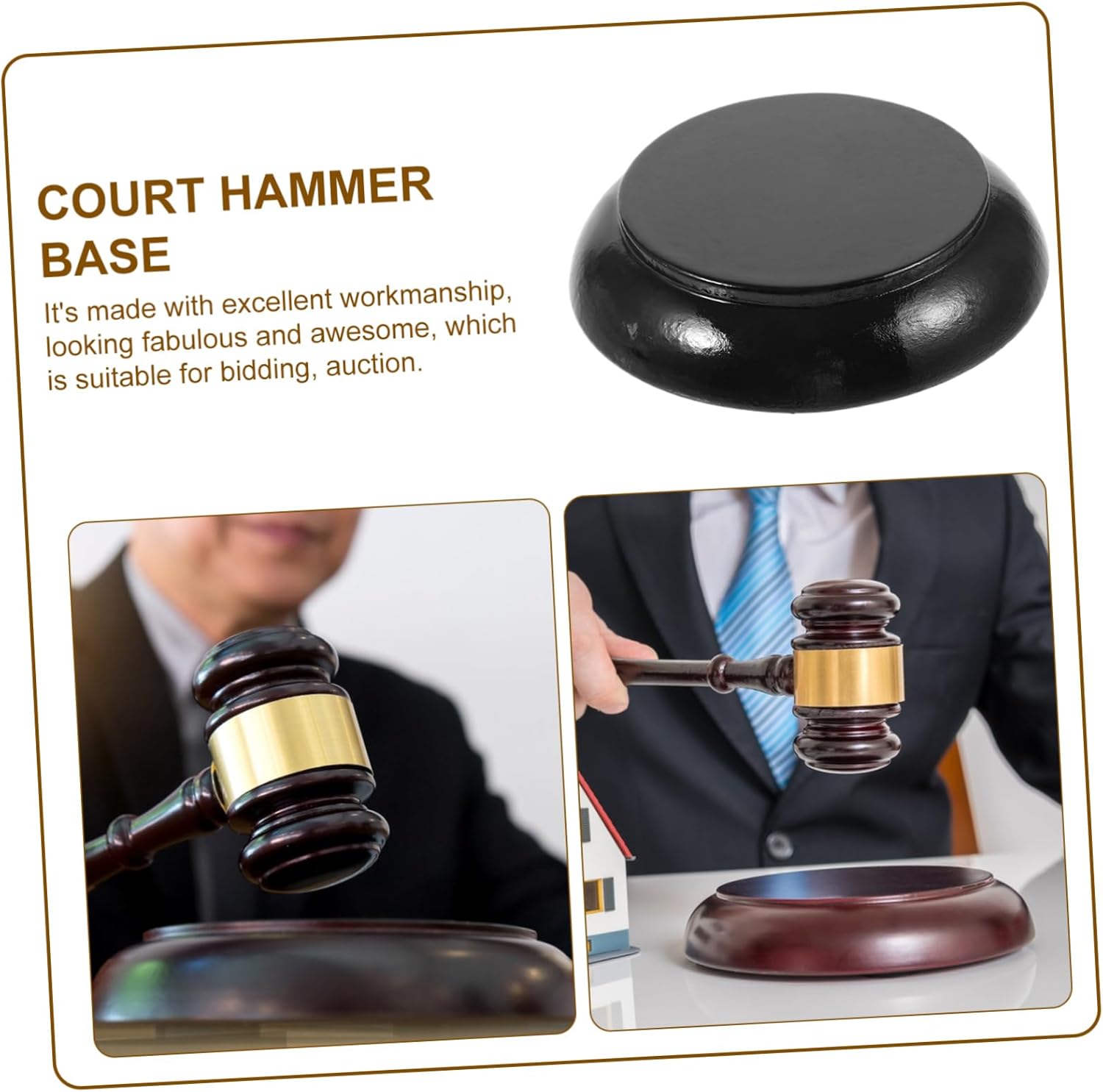 Wood Gavel Base I1690