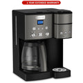 12-Cup Coffee Maker and Single-Serve Brewer, Black Stainless A411914