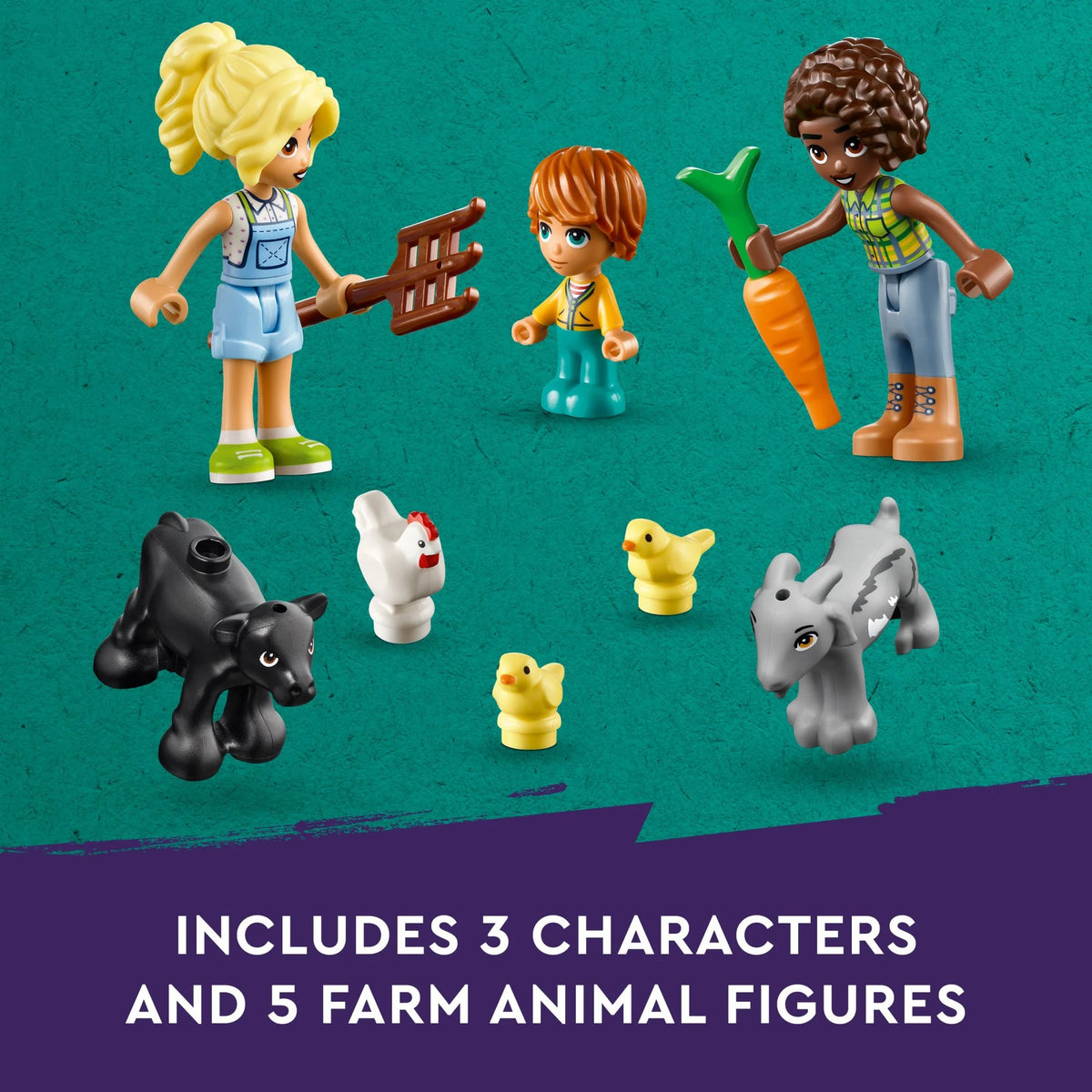 Farm Animal Sanctuary and Tractor Toy with 3 Mini-Doll Characters and 5 Farm Animal Toys Including a Baby Cow Q472