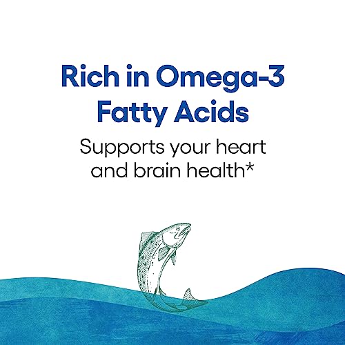 Wild Alaskan Salmon Oil Omega-3 EPA DHA Vitamin D 180 Count L359
