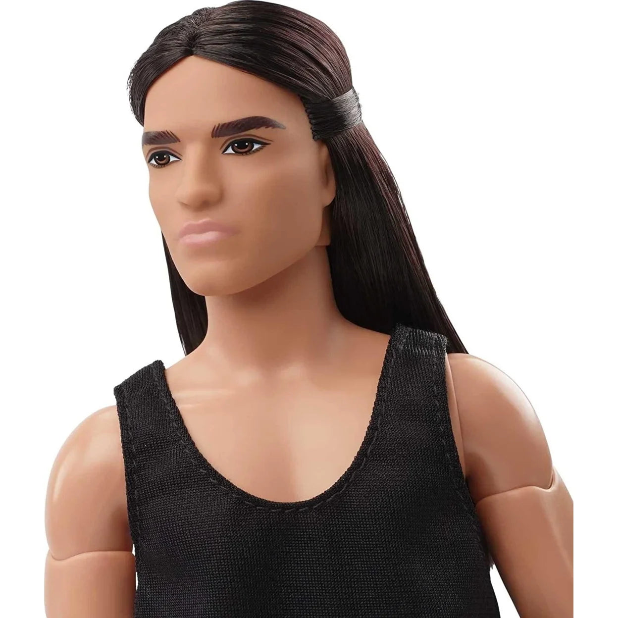 Ken Doll with Long Brown Hair & Metallic Silvery Pants G13796