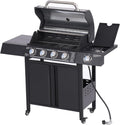 4-Burner Propane Gas BBQ Grill with Side Burner, Cast Iron 50,000 BTU Stainless Steel Grates G2278