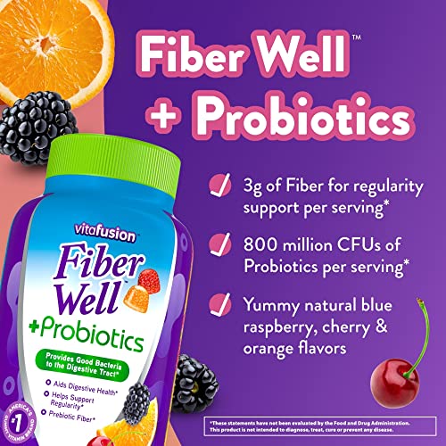 60 Count Fiber Well Probiotics Gummies G4596