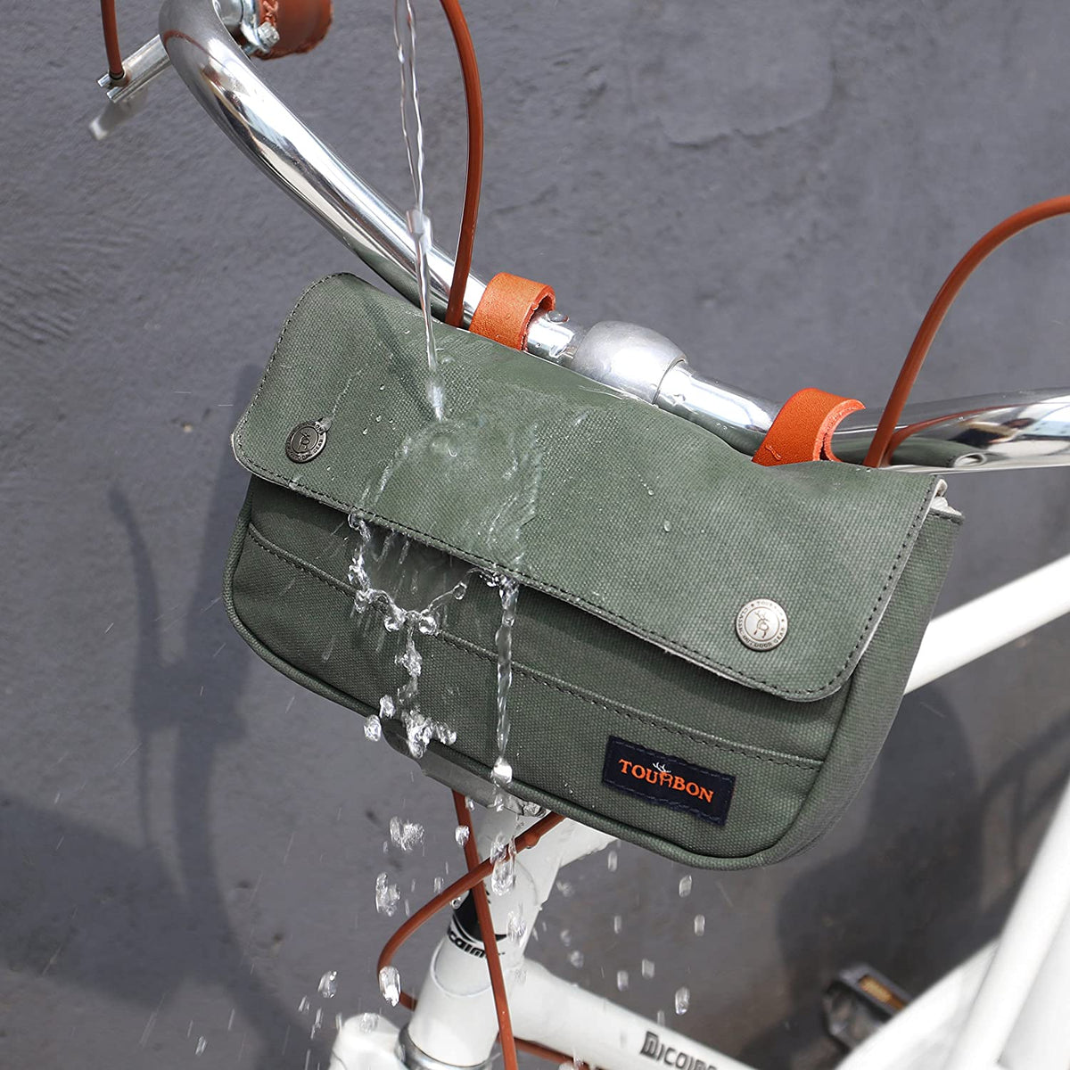 Vintage Canvas Bike Panniers Bicycle Handlebar Bag S607