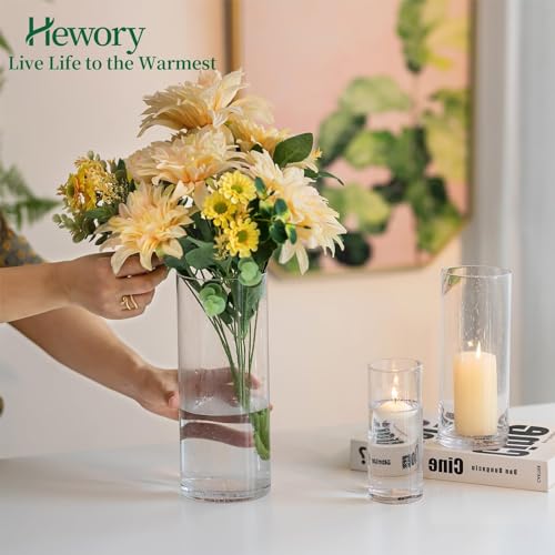 3 PCS Clear Glass Cylinder Candle Holder J76852
