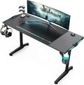55 Inch Black Gaming Desk with USB Ports E317