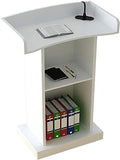 Wood Stand Floor Standing Podium with Storage Shelf H9892