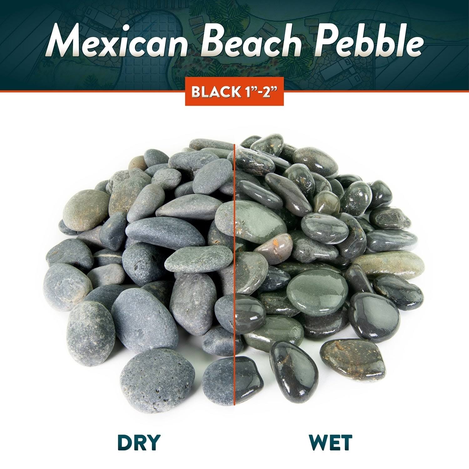 Mexican Beach Pebbles 40 lbs Smooth Round Stones W23177