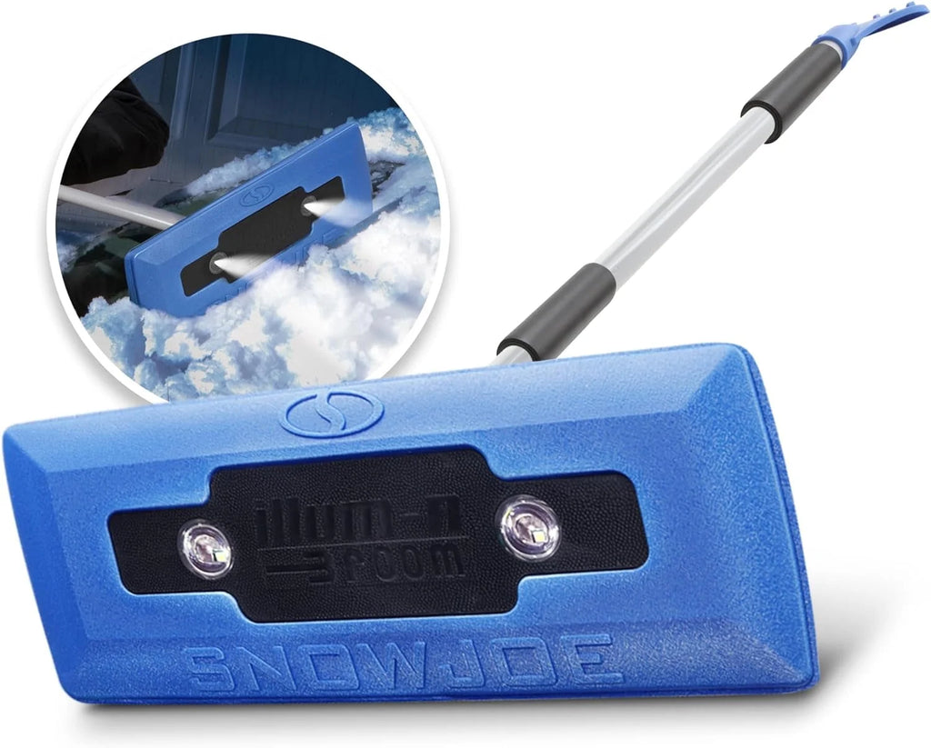 4-in-1 Telescoping Snow Broom with Ice Scraper and LED Lights H463