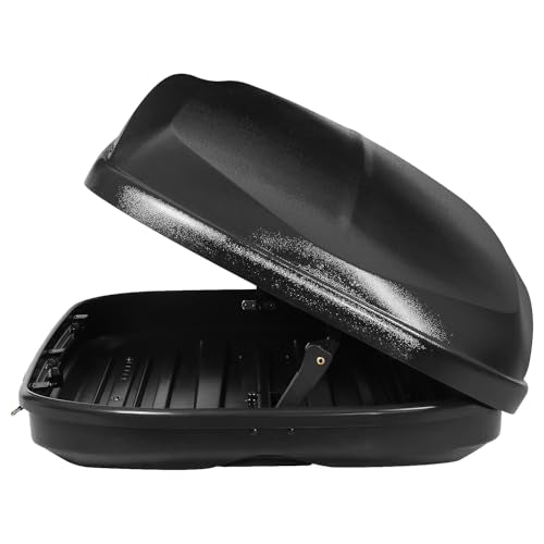 12.7 cu. ft. Black Hard Shell Rooftop Cargo Carrier 55 x 34.5 x 14 Inches 110 LBS N932