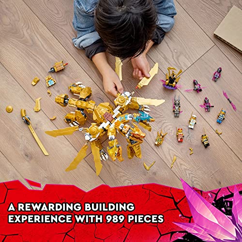 Large 4 Headed Action Figure with Blade Wings Plus 9 Minifigures Y38847
