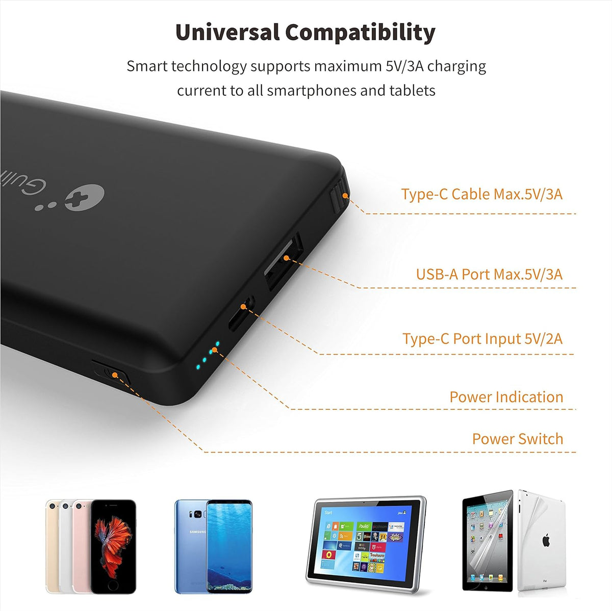 10000mAh 5V/3A Portable Power Bank N6727