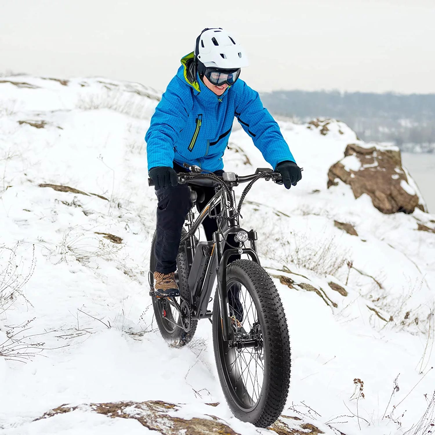 26" Fat Tire Electric Bike 500W 48V 13AH Removable Battery 20MPH C153