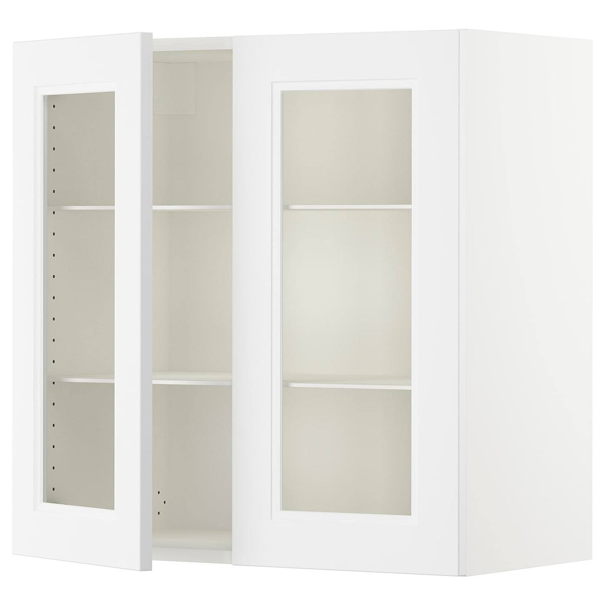 White 30x15x30 Wall Cabinet with 2 Glass Doors I480