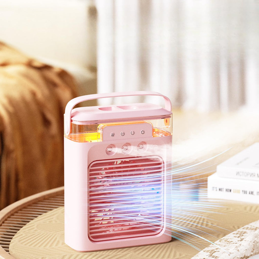Mini Air Cooler Portable Air Conditioner Evaporative Air Cooler Cordless Desktop Cooling Fan I244254