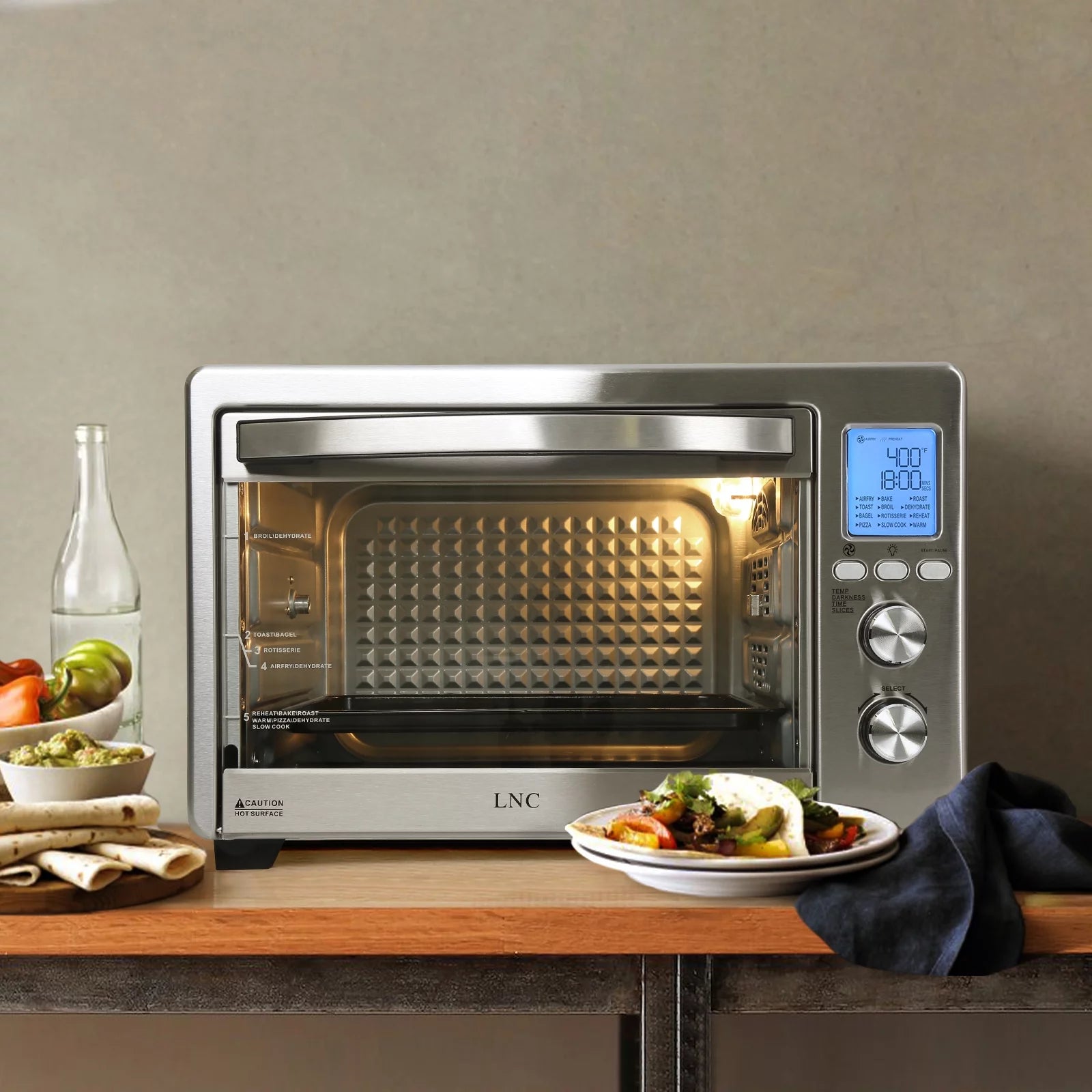 12-in-1 Countertop Oven with Speedy Convection, 34 QT Capacity, 1750W, Stainless Steel - Gray A2947