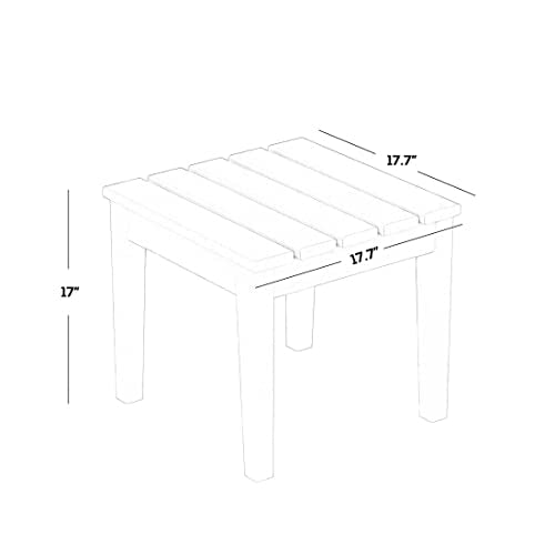 Black 18" HDPE Outdoor Side Table V529604