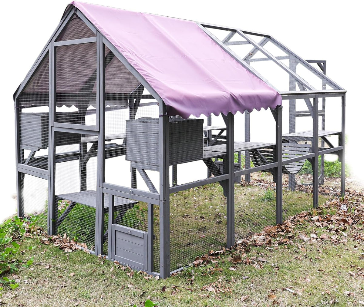 Large Catio Outdoor Cat Enclosure with Waterproof Roof L87602