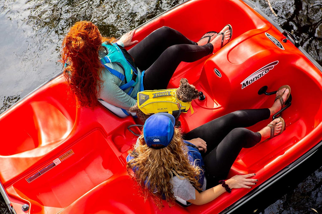 Red White Adjustable 5 Seat Pedal Boat T3875