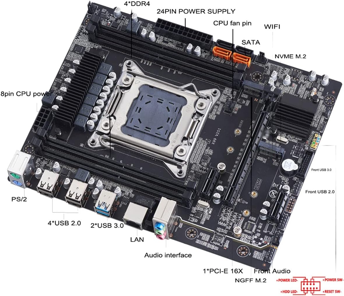 Dual M.2 NVME Slot Motherboard for LGA2011-3 K62761