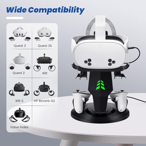 VR Charging Stand for Quest 3, Quest 3S, Quest 2 Headset D64974