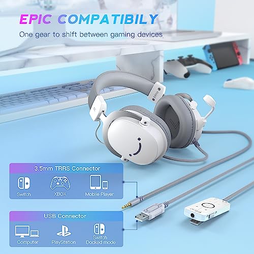 Black USB Over-Ear Wired Gaming Headset with Detachable Microphone U87574