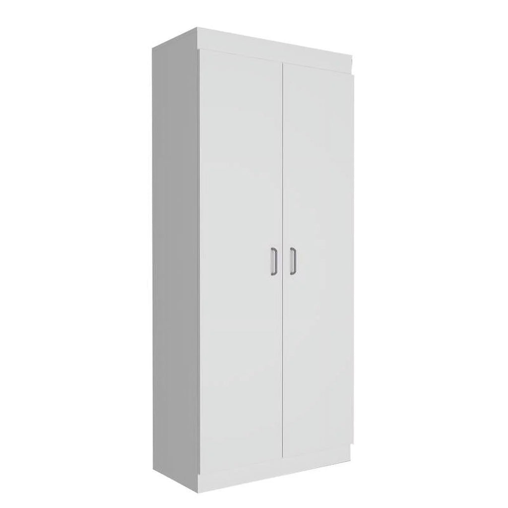 White 5-Shelf Engineered Wood Pantry Cabinet I5762