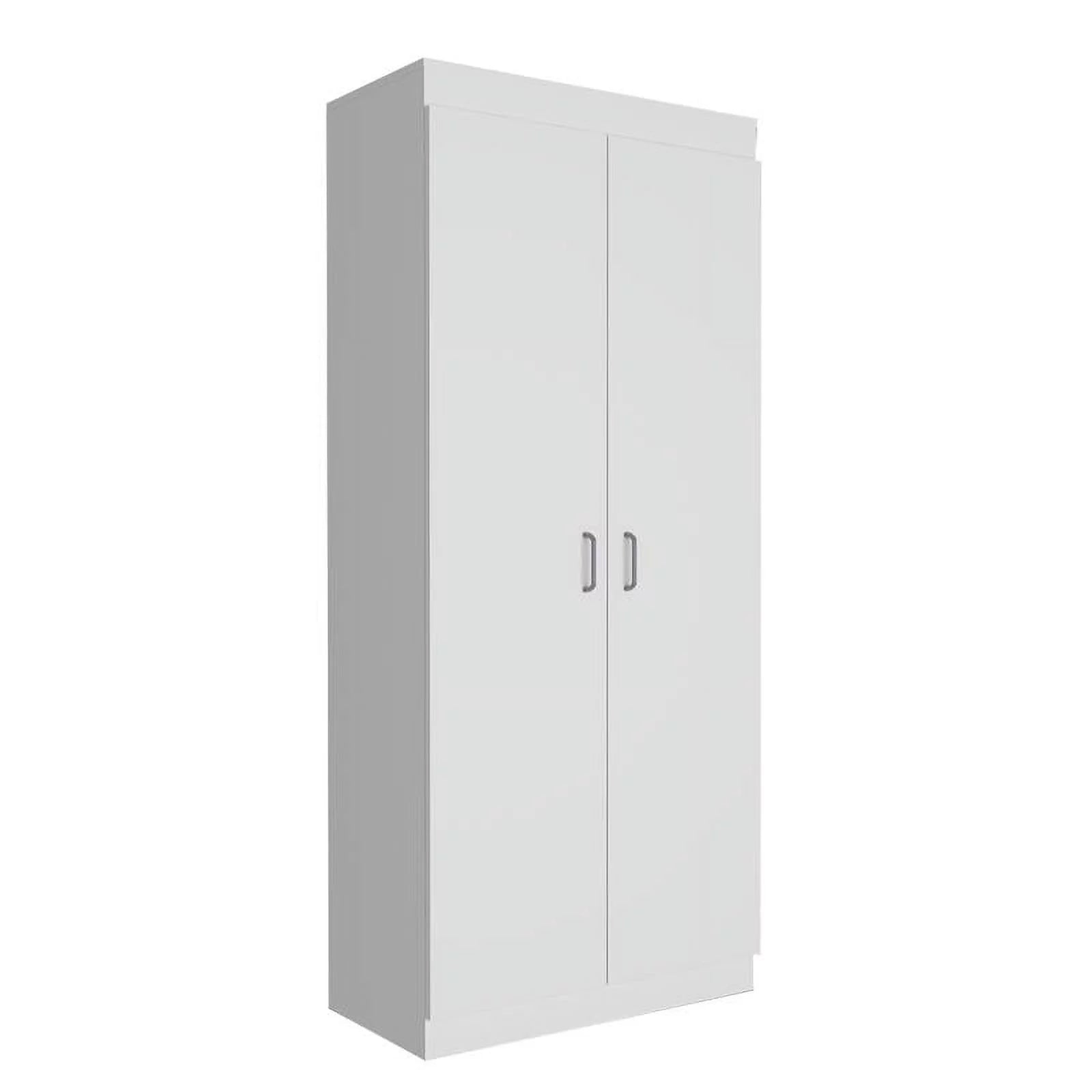 White 5-Shelf Engineered Wood Pantry Cabinet I5762