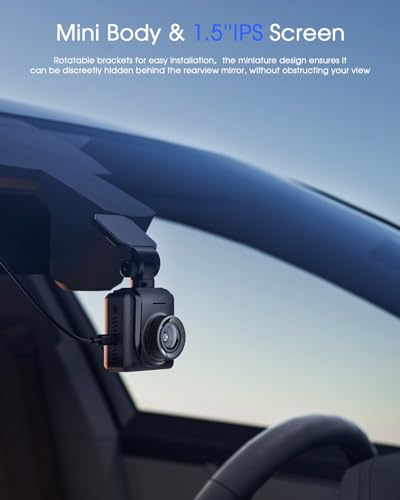 Mini Dash Cam with WiFi, 2K, WDR Night Vision, Parking Monitor B3624