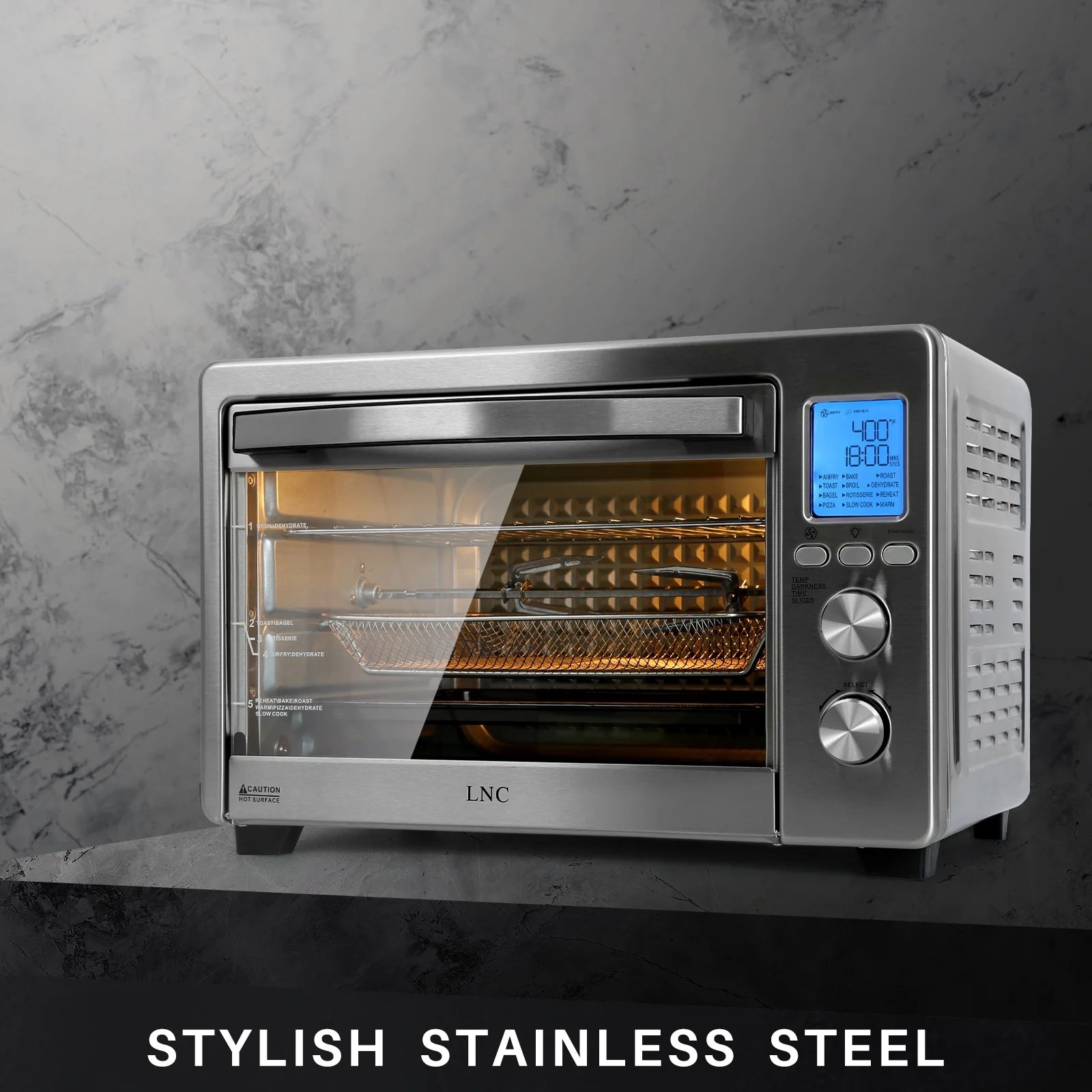 12-in-1 Countertop Oven with Speedy Convection, 34 QT Capacity, 1750W, Stainless Steel - Gray A2947