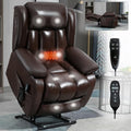 Black Leather Dual Motor Power Lift Recliner Chair G908
