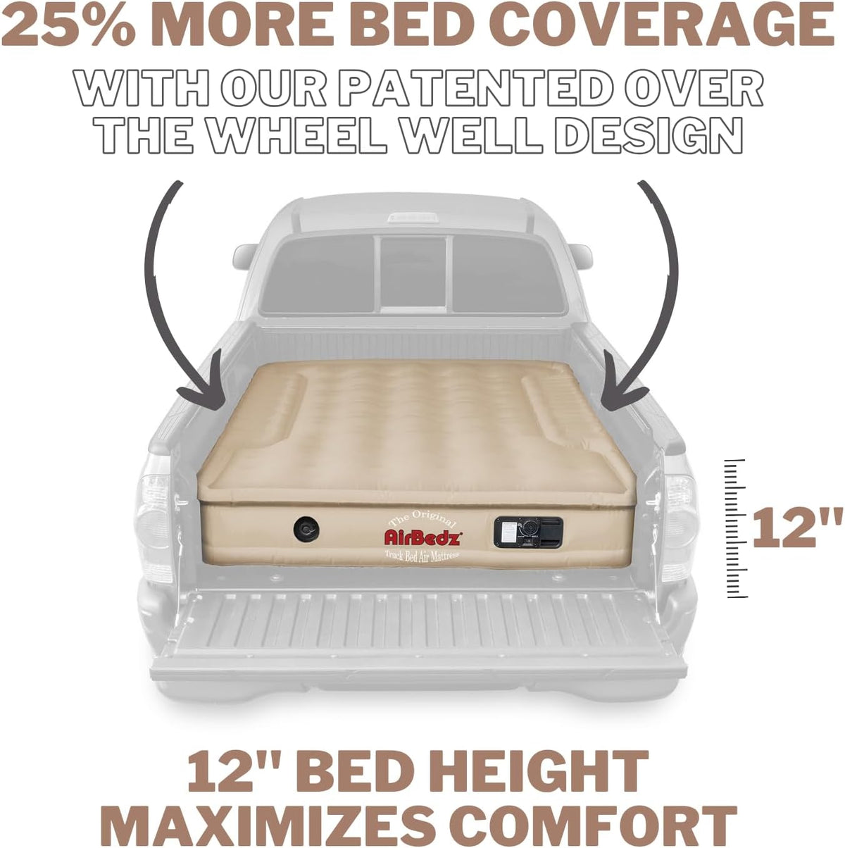 Truck Bed Air Mattress 8ft Full Size Tan S5961