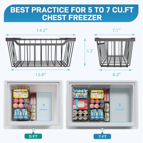Black 4 Pack Stackable Freezer Organizer Bins P213