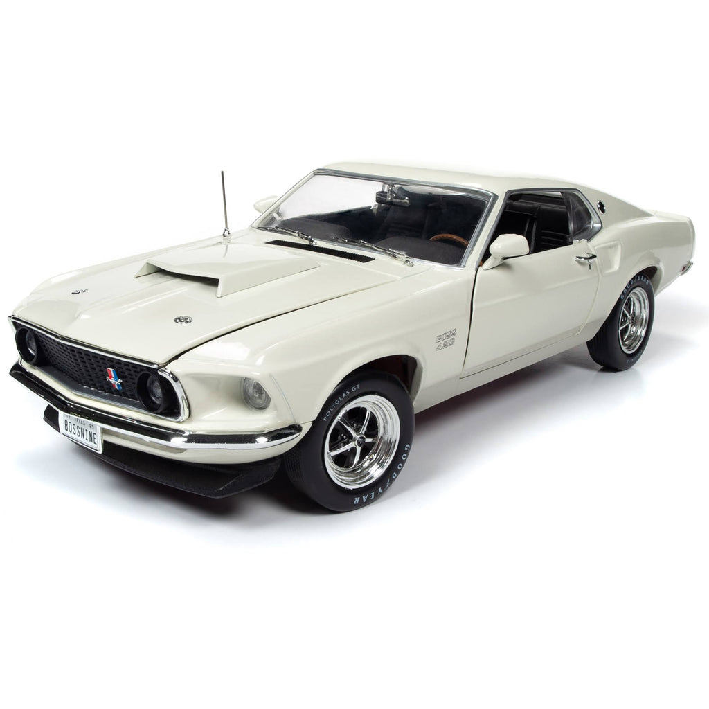 1969 Ford Mustang Fastback Boss 429 Wimbledon White 1/18 Diecast Q95817