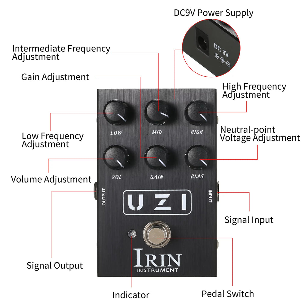 Guitar Heavy Distortion Effect Simulator Pedal J104154