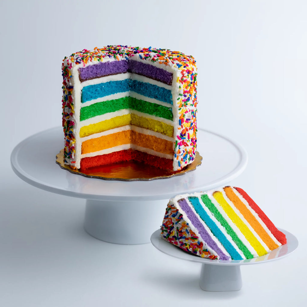 Vanilla Rainbow Cake, Small 6” Size U43039