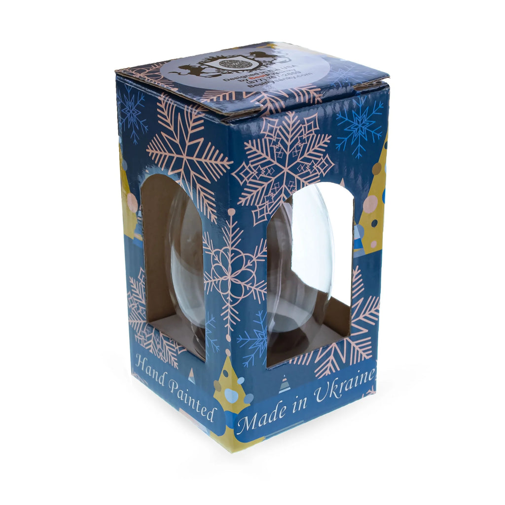 Blue Enamel Egg Glass Ornament 4 Inches R670510