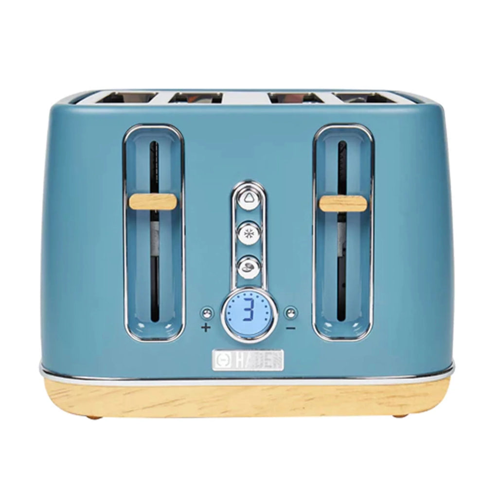 4 Slice Wide Slot Toaster Stone Blue A6298