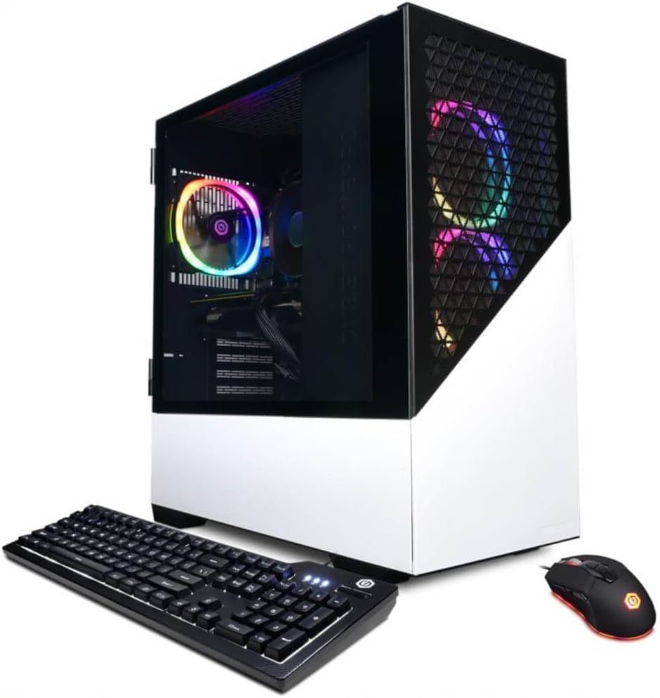 White AMD Ryzen 7 7700 32GB RAM 2TB SSD NVIDIA GeForce RTX 4060 Ti 16GB Windows 11 Home Gaming Desktop Computer T169178