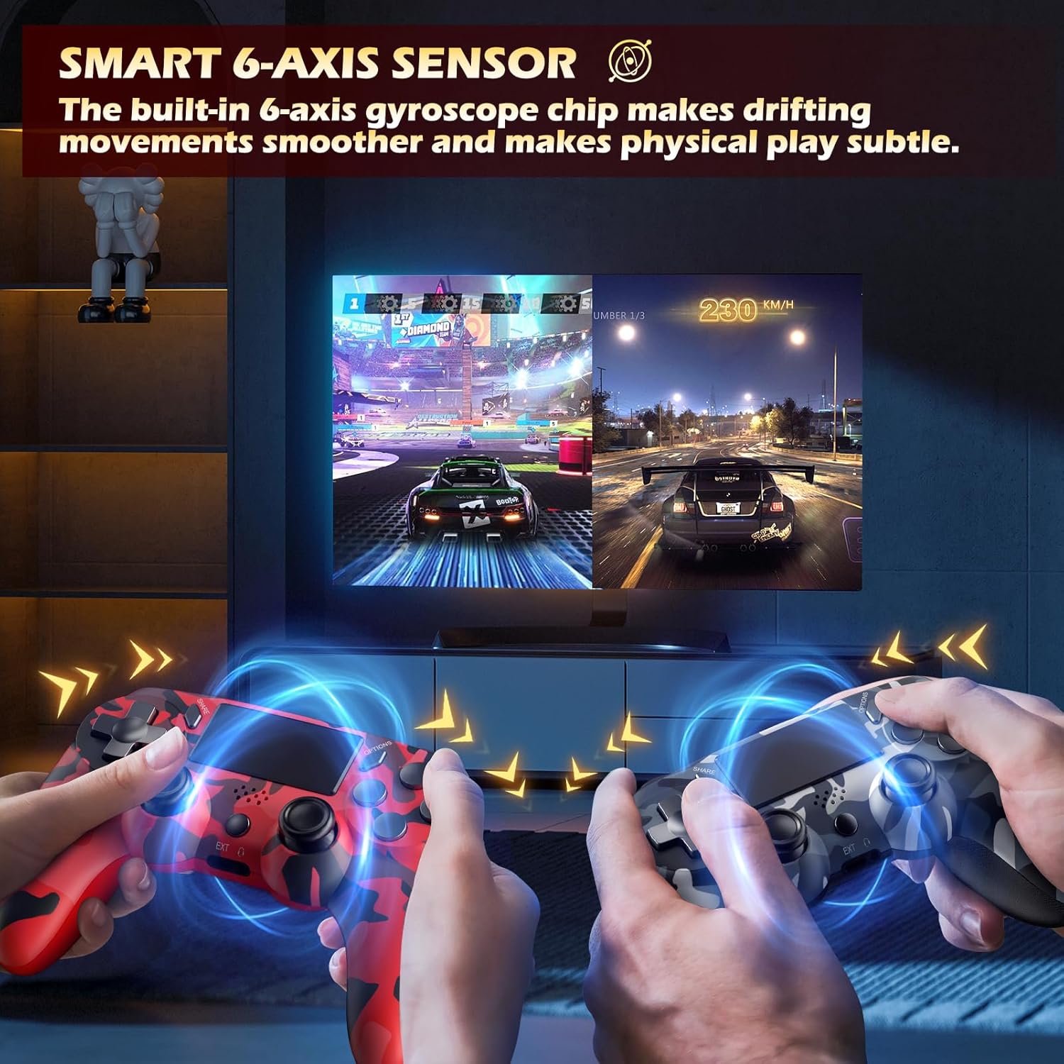 2 Pack Wireless Controller for PS4 B872