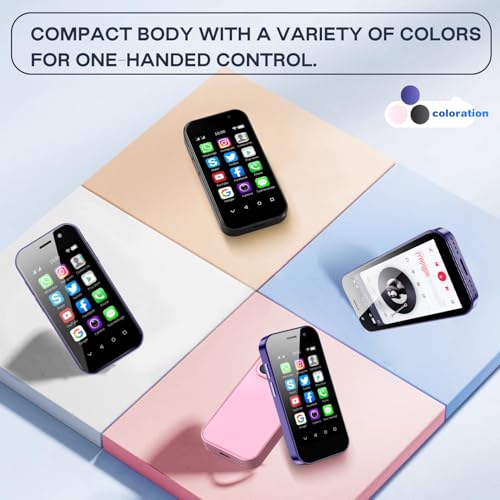 Pink 4G Unlocked Mini Phone with Android System R3102