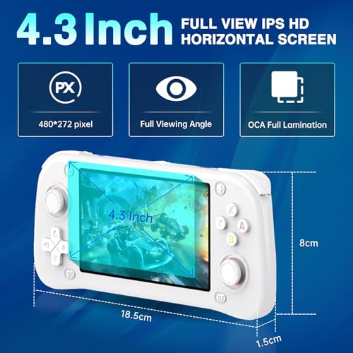4.3" Retro Gaming Console Handheld Portable Game Console 128GB TF Card Q5266