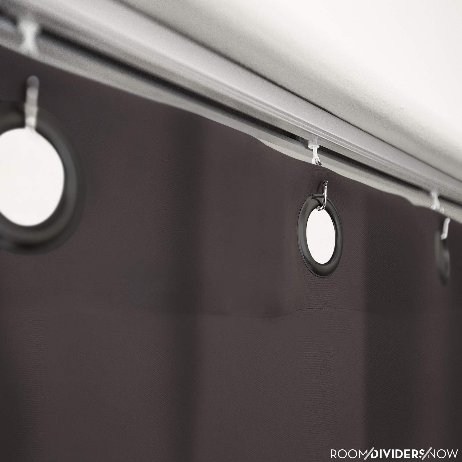 Dark Chocolate Ceiling Track Room Divider Kit, 8ft Tall x 9ft - 12ft Wide F307637