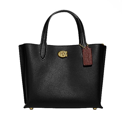 Polished Pebble Leather Willow Tote 24 H803657
