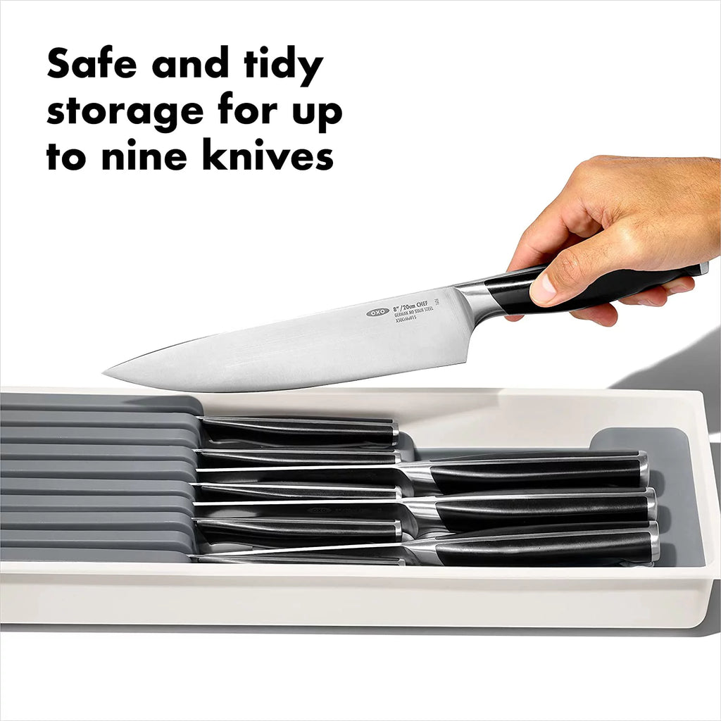 Compact Knife Drawer Organizer White L732471
