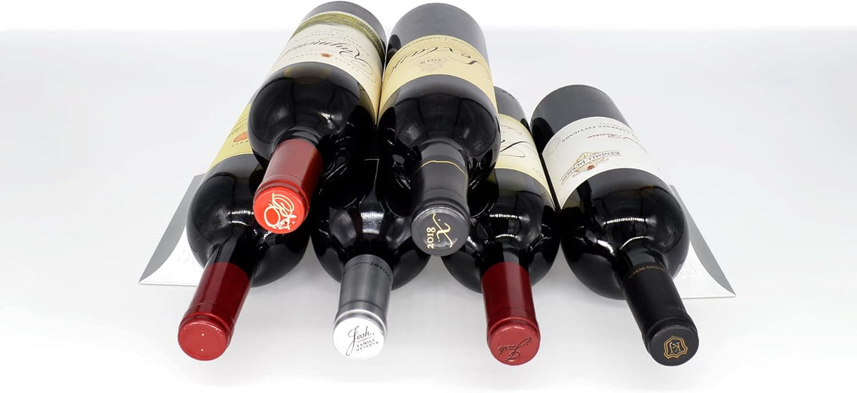 Natural Silver Countertop Wine Rack E418