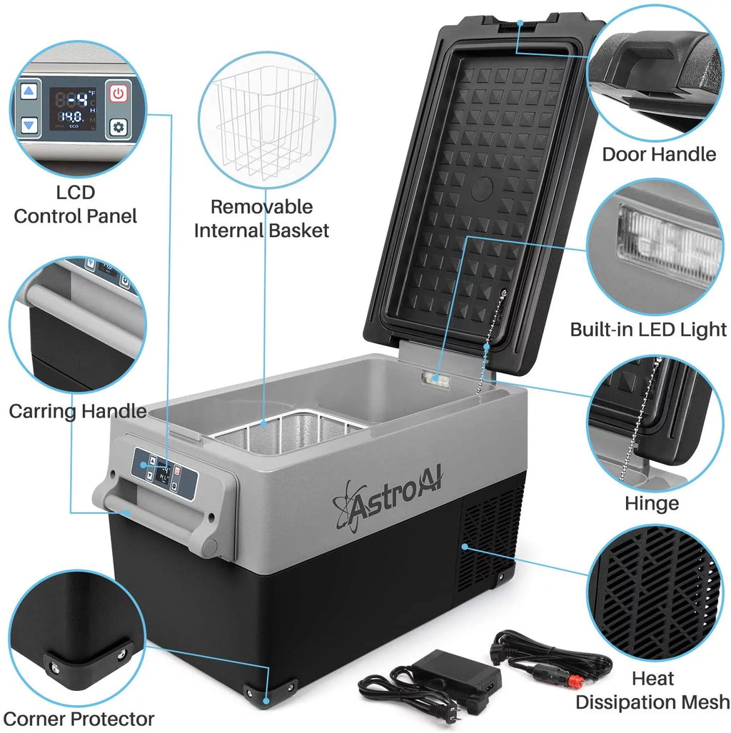 37 Quart Portable Refrigerator Freezer 12/24V DC 100/240V AC K982