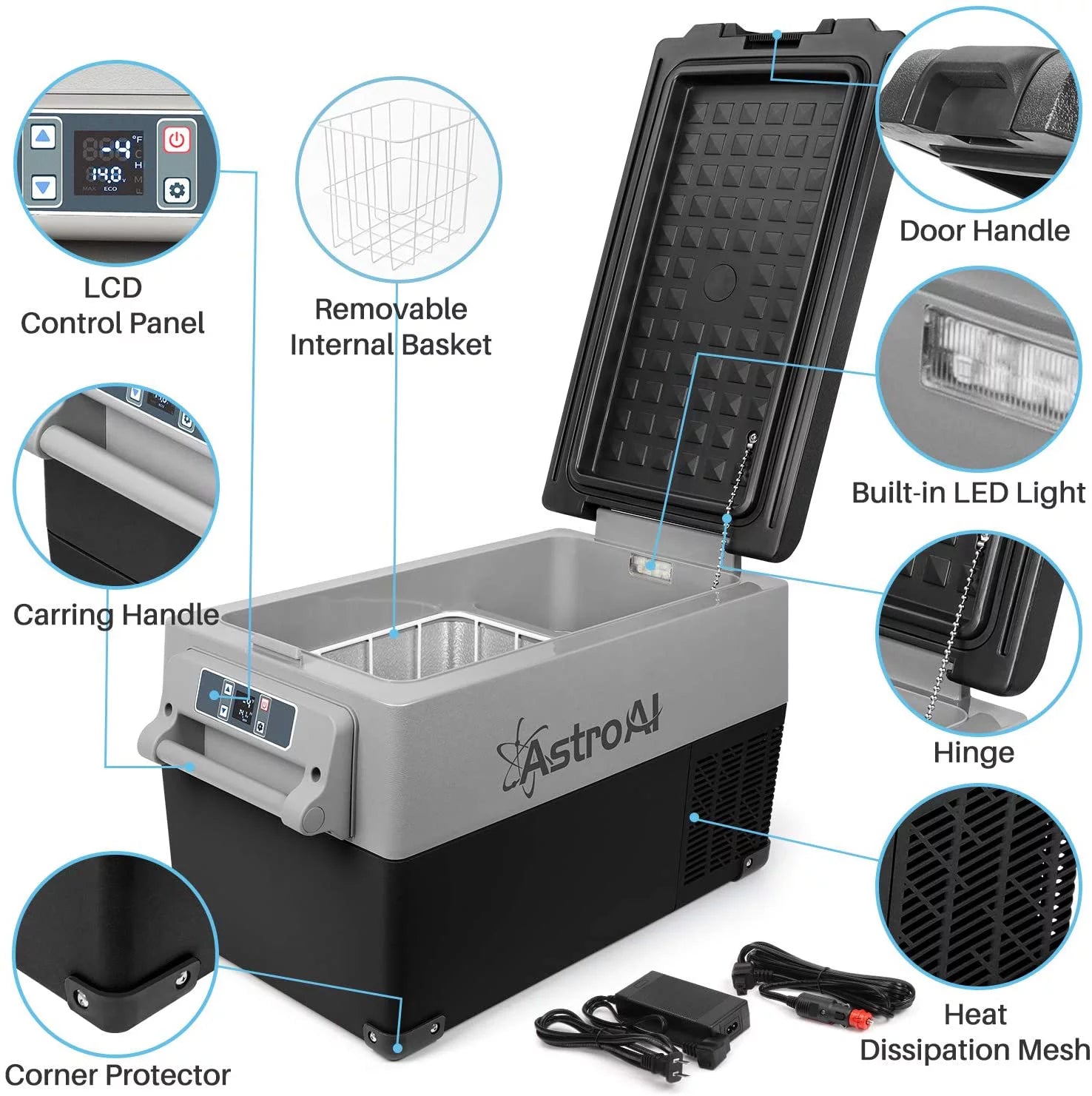 37 Quart Portable Refrigerator Freezer 12/24V DC 100/240V AC K982