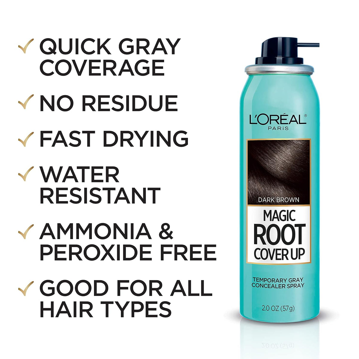 Light Brown and Dark Brown 2 oz. Gray Concealer Spray Bundle Q466294