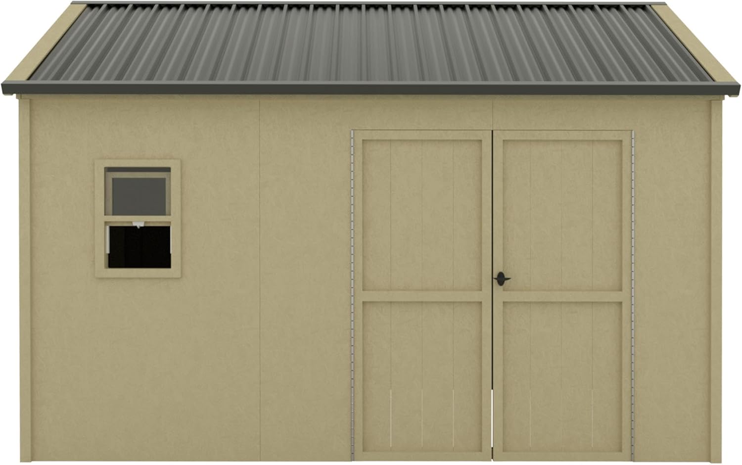 12 ft x 9 ft Outdoor Wood Shed with Metal Roof G1847
